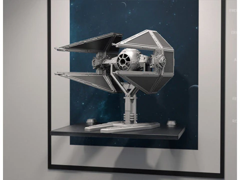 Intercepteur TIE - Star Wars Modèles 3D en vedette