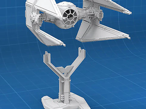 Intercepteur TIE - Star Wars Modèles 3D en vedette