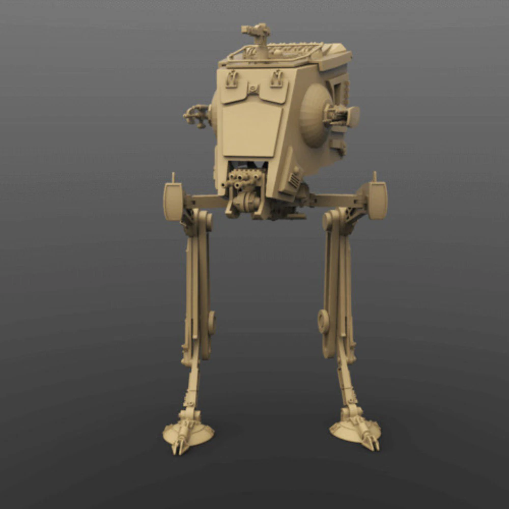 AT-ST Walker - Star Wars 3D Print Model .c4d .max .obj .3ds .fbx .stl .blend 