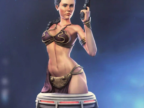 राजकुमारी लीया बस्ट 3D प्रिंट मॉडल