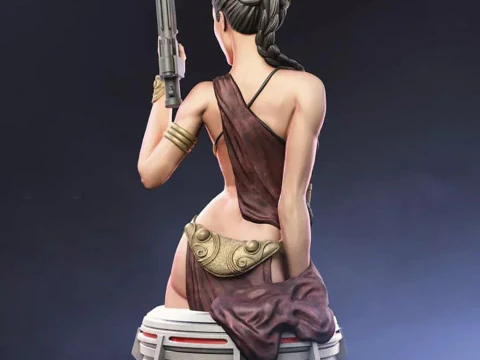 Princess Leia Bust 3D Print Model