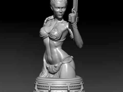 Princess Leia Bust 3D Print Model