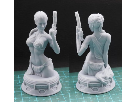 Princess Leia Bust 3D-Druckmodell