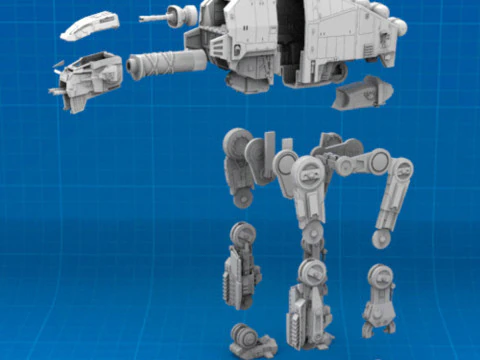 AT-M6 Walker 3D Print Model