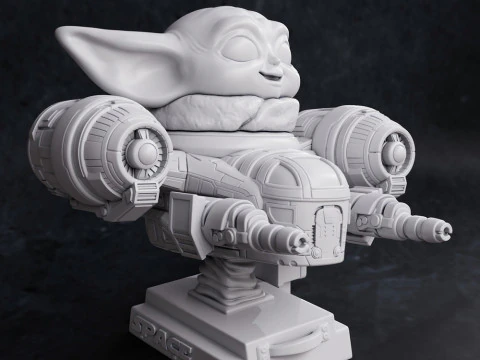 Chibi Grogu - Mandalorian 3D Print Model