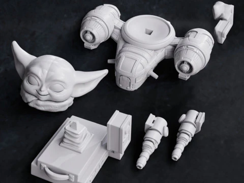 Chibi Grogu - Mandalorian 3D Print Model