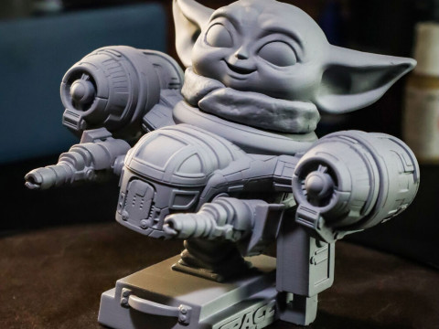 Chibi Grogu - Mandalorian Modèles 3D en vedette