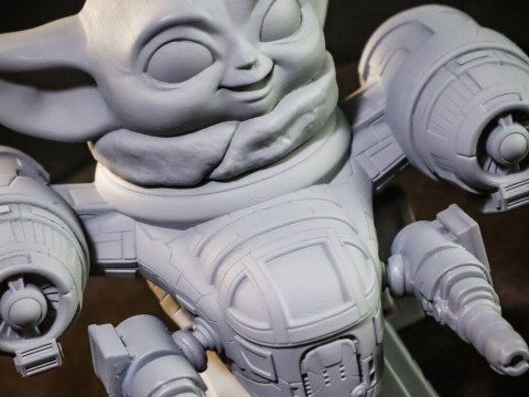 Chibi Grogu - Mandalorian Modèles 3D en vedette