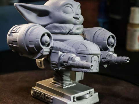 Chibi Grogu - Mandalorian Modèles 3D en vedette