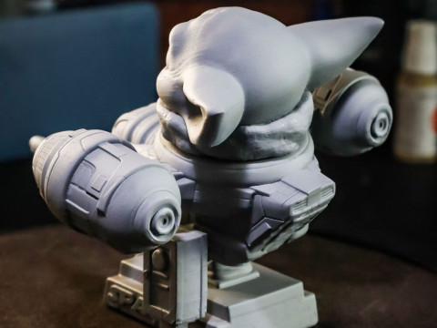 Chibi Grogu - Mandalorian Modèles 3D en vedette