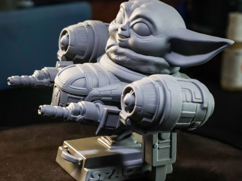 Chibi Grogu - Mandalorian Modèles 3D en vedette