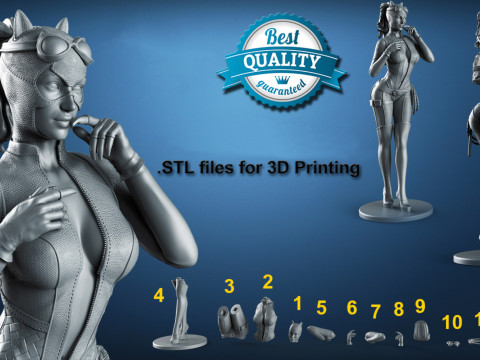 Catwoman Figure 3D Принт Модель