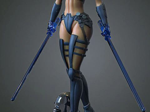 Асока - Звездные войны 3D Принт Модель