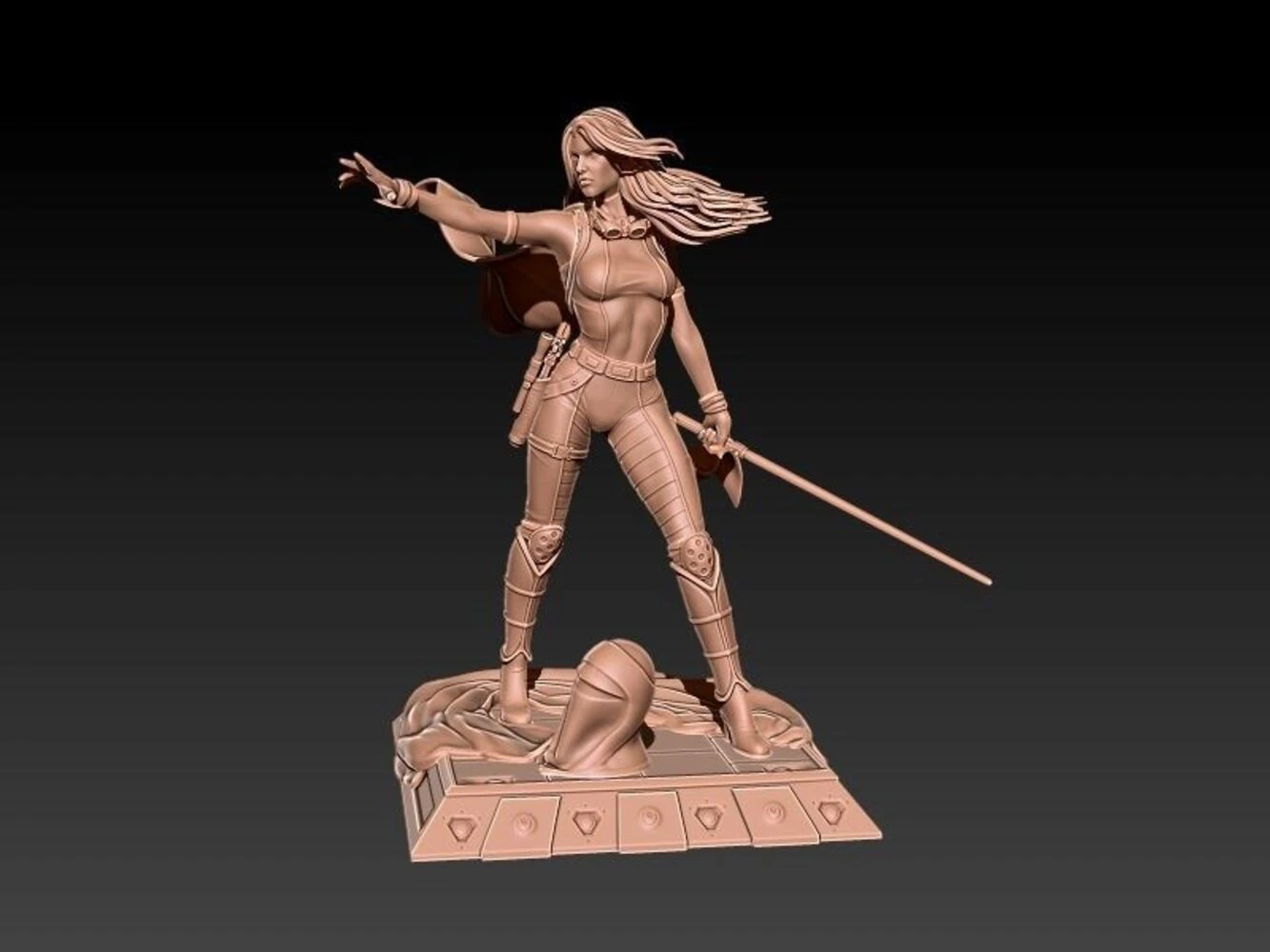 Mara Jade - Star Wars 3D Print Model .c4d .max .obj .3ds .fbx .stl .blend 