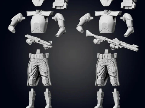 Galactic Marines 3D Print Model