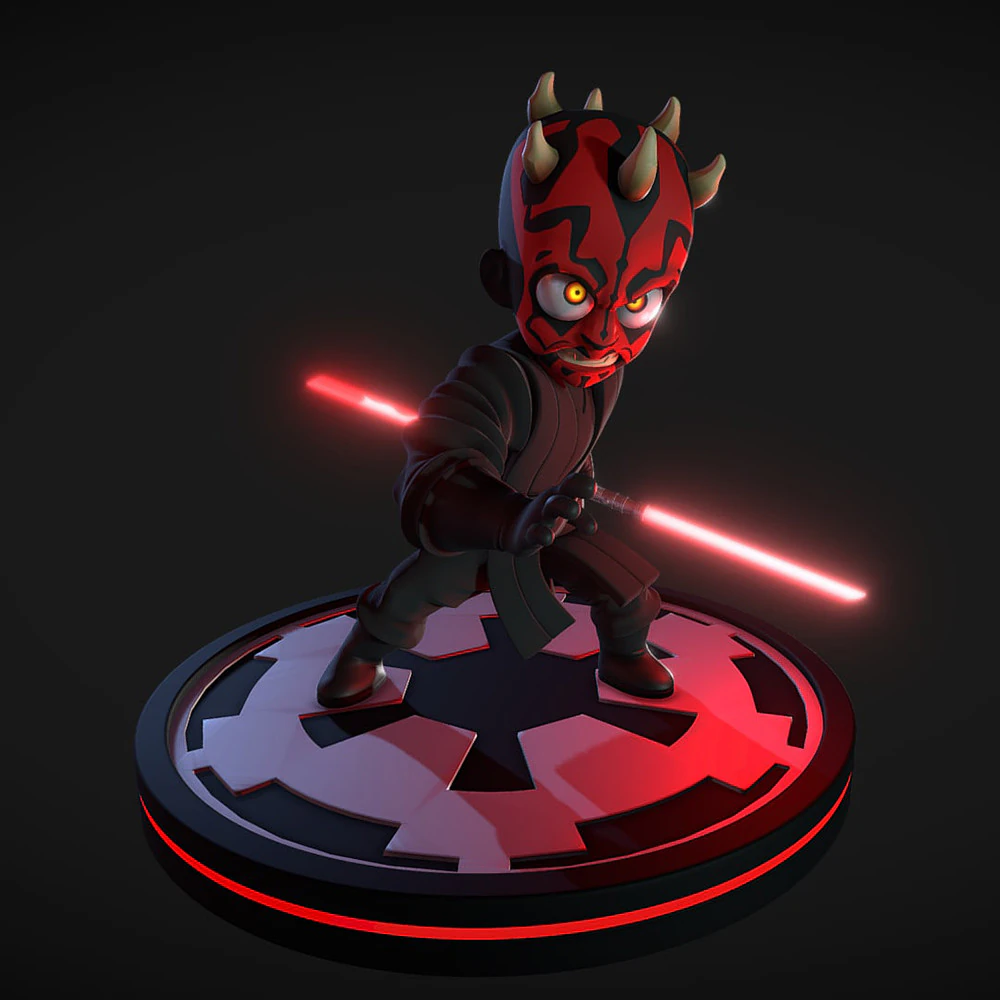 Mini Darth Maul - Star Wars 3D Print Model .c4d .max .obj .3ds .fbx .stl .blend 