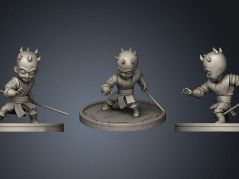 Mini Darth Maul - Star Wars Modèles 3D en vedette