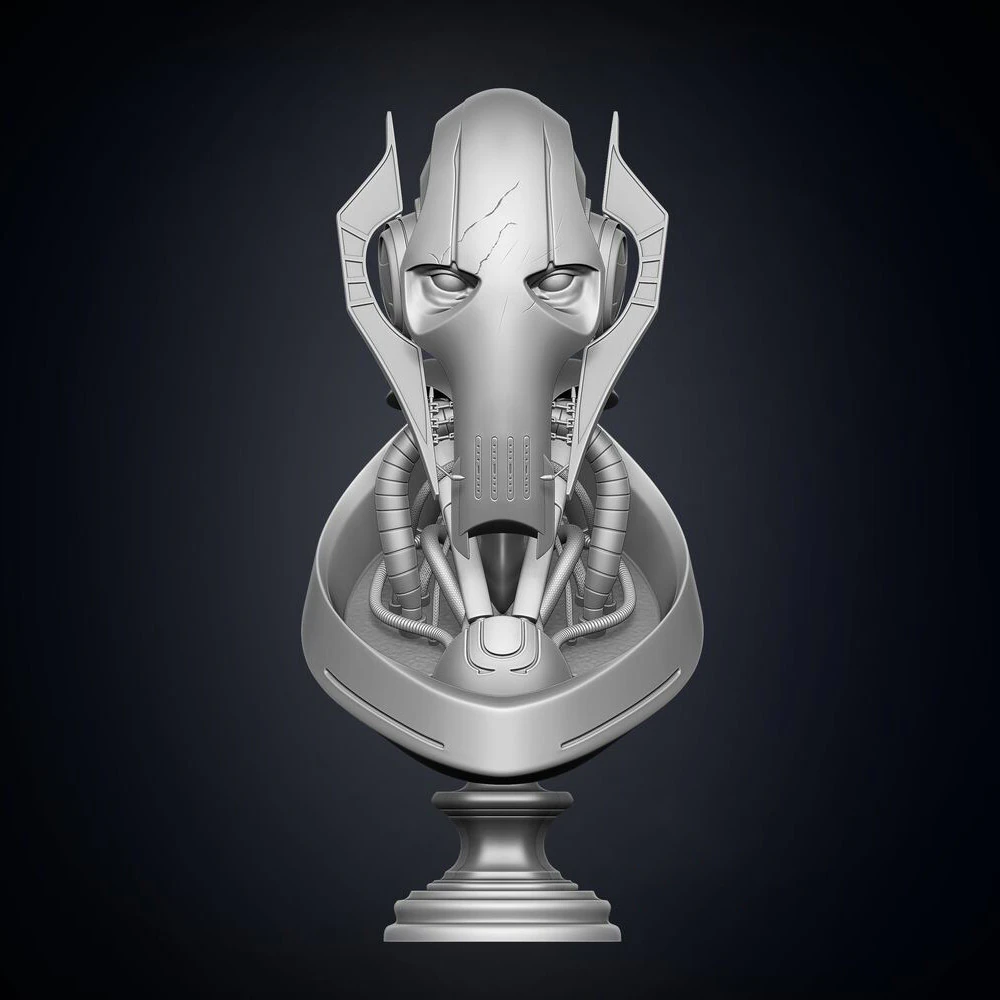 General Grievous Bust 3D Print Model .c4d .max .obj .3ds .fbx .stl .blend 