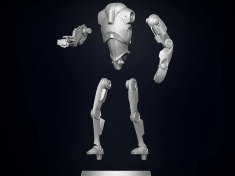 B2 Super Battle Droid 3D Print Model