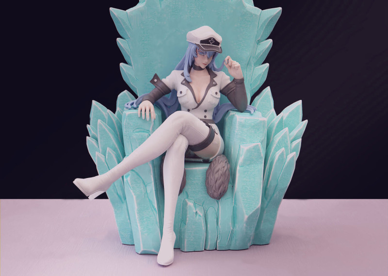 Esdeath - Akame Ga Kill 3D-printmodel .c4d .max .obj .3ds .fbx .stl .blend