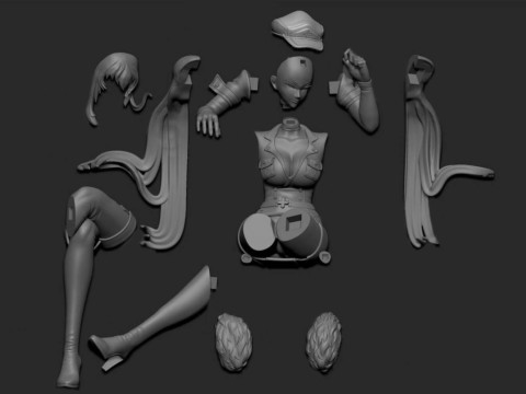 Esdeath - Akame Ga Kill 3D-printmodel