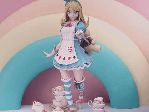 Alice in Wonderland 3Dプリントモデル