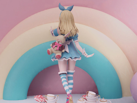 Alice in Wonderland 3D Print Model
