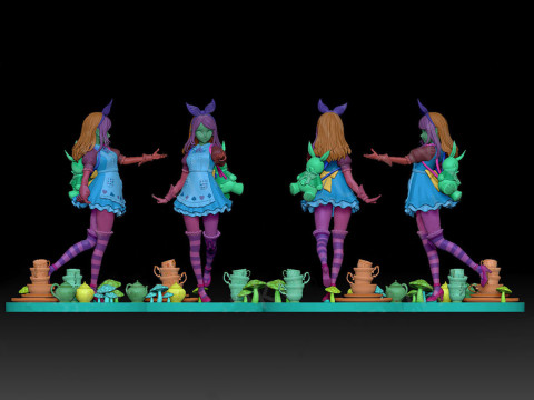 Alice in Wonderland 3D Print Model