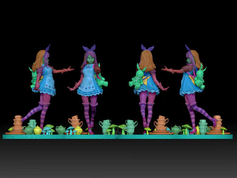 Alice in Wonderland 3D Print Model