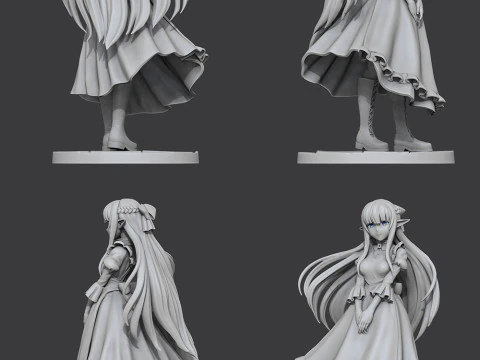 Nephelia Figure 3D Print Model