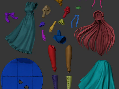 Nephelia Figure 3D Print Model