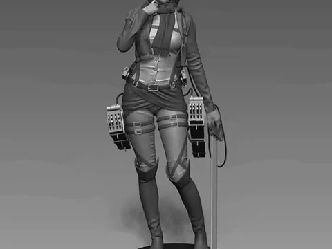 Mikasa Ackerman Attack on Titan 3D Print Model
