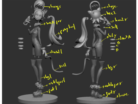 Oshino Shinobu Modèles 3D en vedette