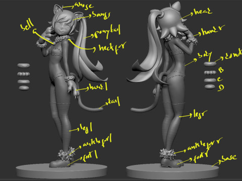 Oshino Shinobu Modèles 3D en vedette