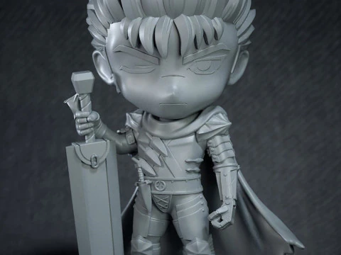 Guts Chibi - Berserk 3D Print Model
