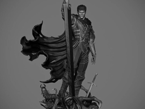 Guts Berserk 3Dプリントモデル