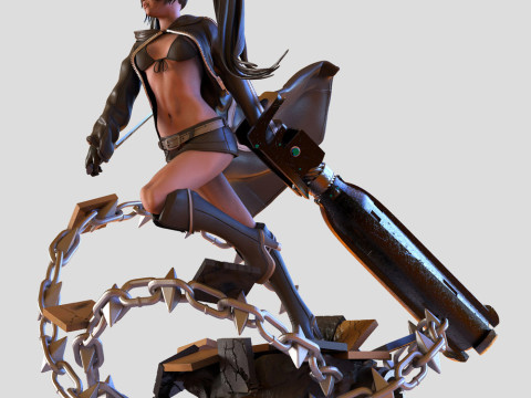 Mato Kuroi - Black Rock Shooter 3D Print Model