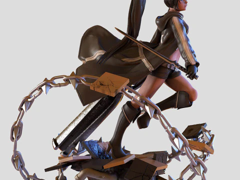 Mato Kuroi - Black Rock Shooter 3D Print Model