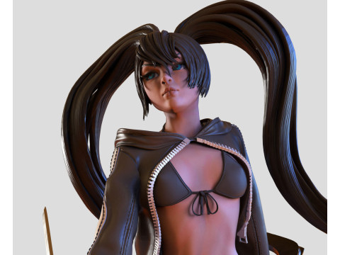 Mato Kuroi - Black Rock Shooter 3D Print Model