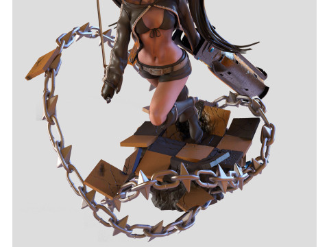 Mato Kuroi - Black Rock Shooter 3D Print Model