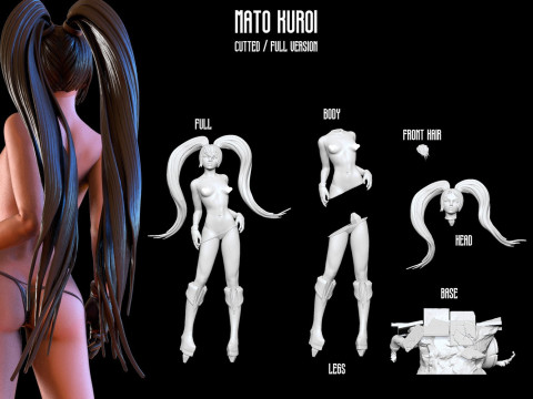 Mato Kuroi - Black Rock Shooter 3D Print Model
