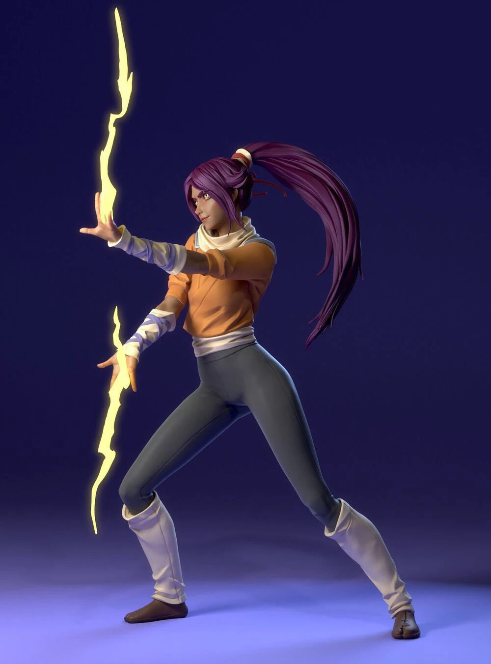 Yoruichi Shihoin 3D Print Model .c4d .max .obj .3ds .fbx .stl .blend