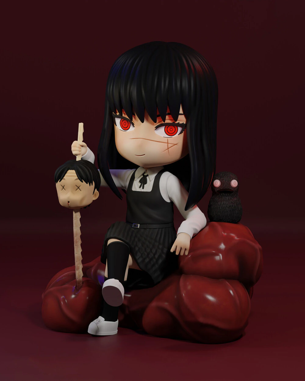 Asa Mitaka Chibi 3D Print Model .c4d .max .obj .3ds .fbx .stl .blend 