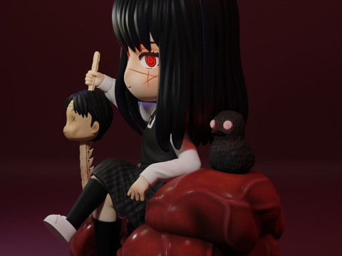 Asa Mitaka Chibi Modelo de Impressão 3D