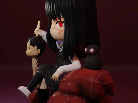 Asa Mitaka Chibi 3D Print Model