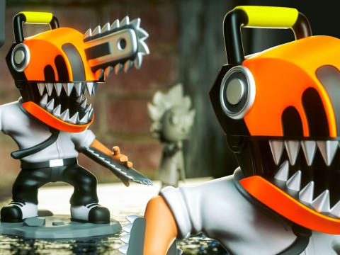 Denji Chibi Chainsaw Man 3Dプリントモデル