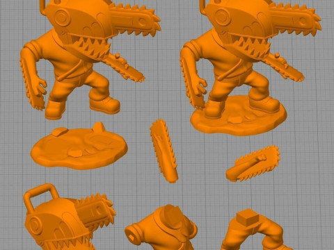 Denji Chibi Chainsaw Man 3D Print Model