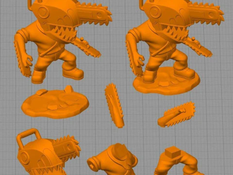 Denji Chibi Chainsaw Man 3D Print Model