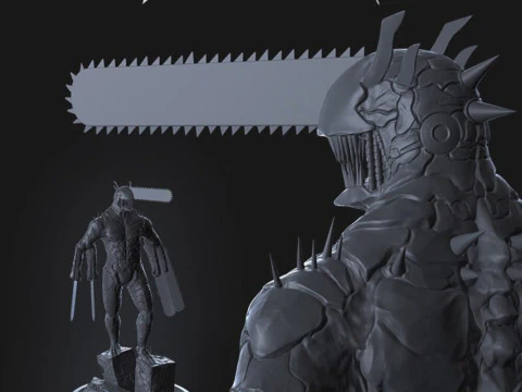 Homem Serra El&eacute;trica Denji Modelo de Impressão 3D