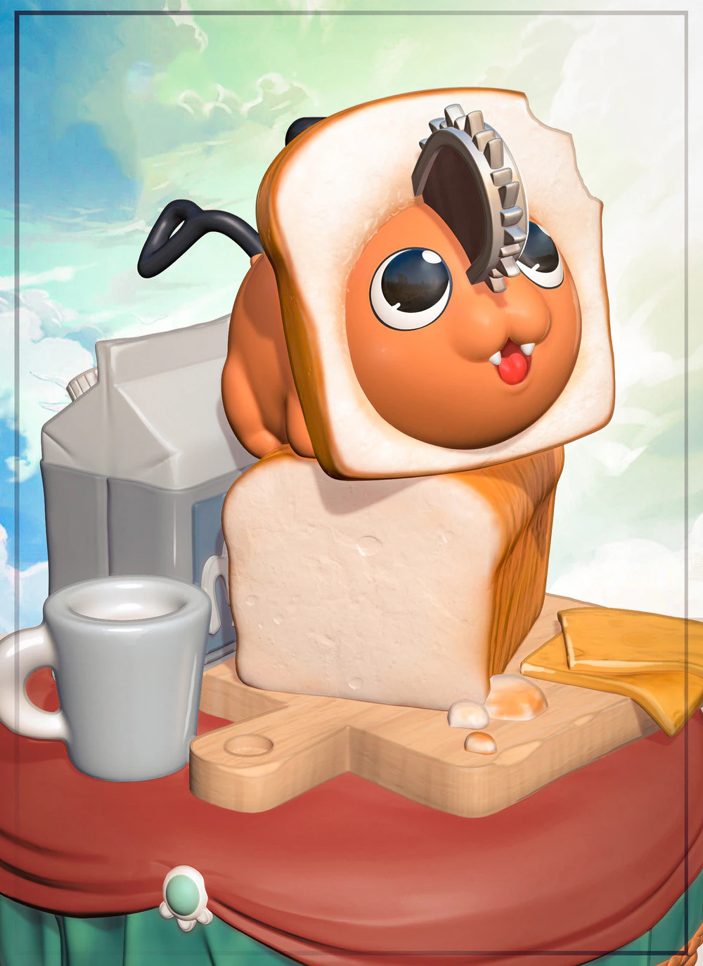 Chibi Pochita 3D Print Model .c4d .max .obj .3ds .fbx .stl .blend 